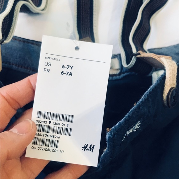 NWT Navy shirt with suspenders - Picture 8 of 8